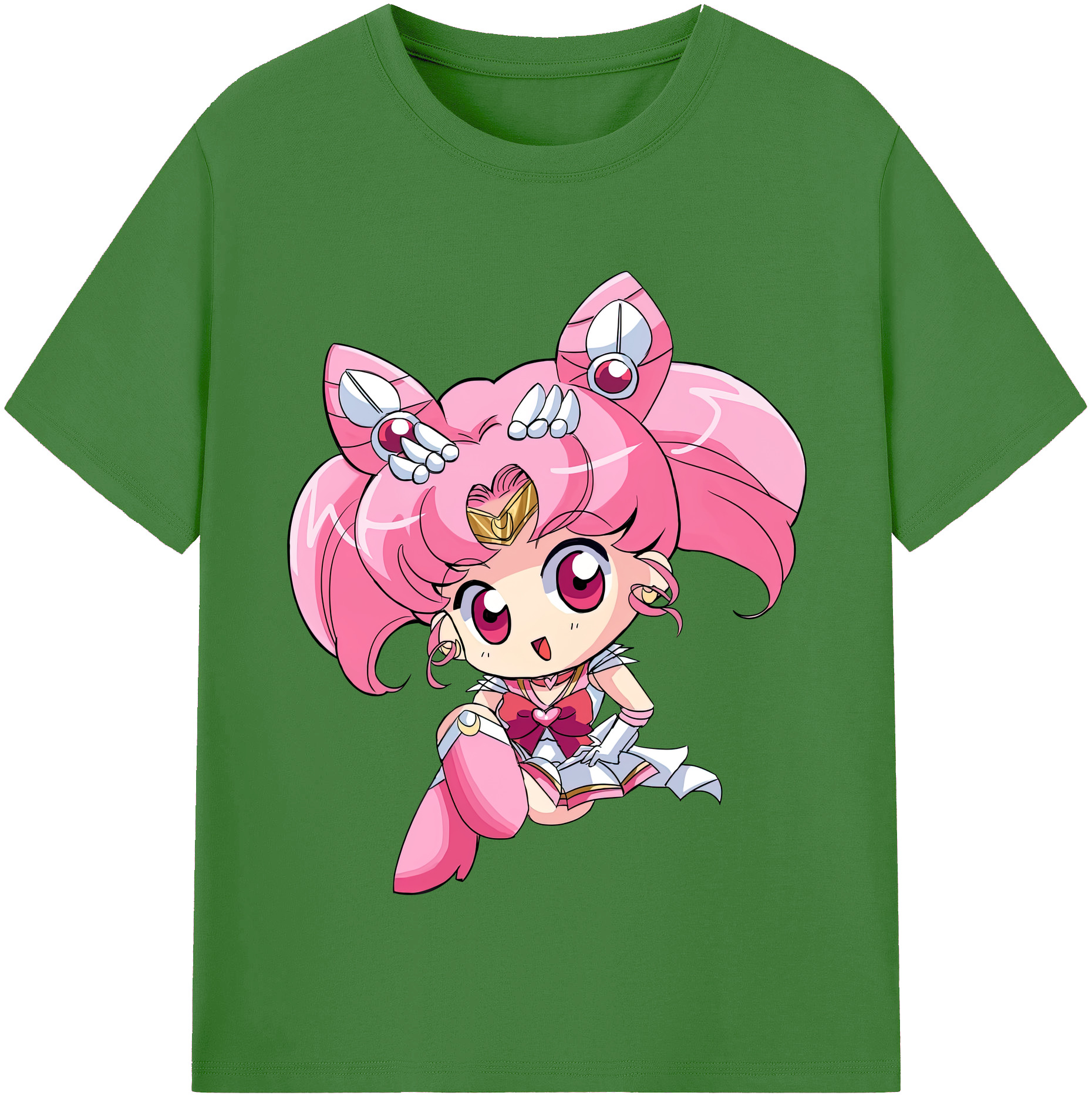 （画像用） 美少女戦士セーラームーン ちびうさ Sailor Moon Chibiusa Tsukino Usagi Small Lady Serenity レディースカジュアルプリントTシャツ（綿100％）